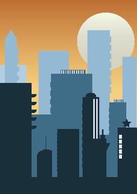 BTVN 1 Flat cityscape