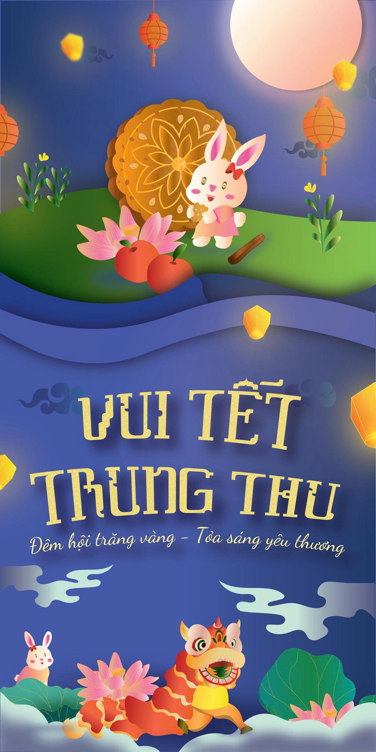 Tết trung thu em rước đèn đi chơi :))))