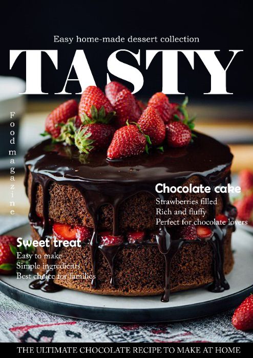 Chocolate cake recipe from food magazine