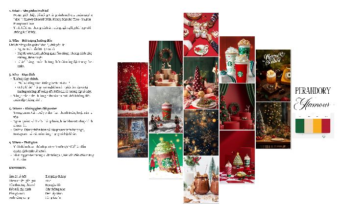 Moodboard cho poster đồ uống dịp Giáng sinh
