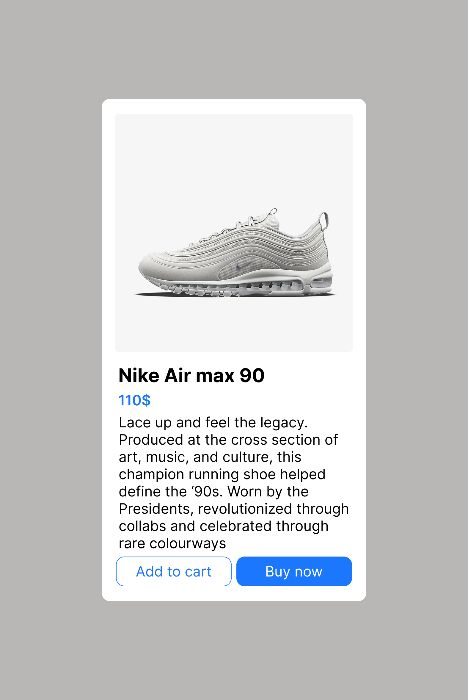 Nike Air Max Card Item