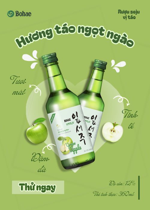 Poster quảng cáo rượu soju