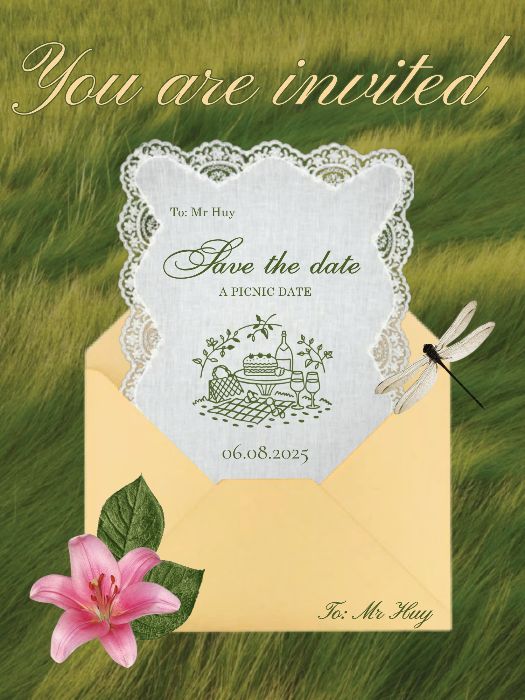 Picnic date invitation