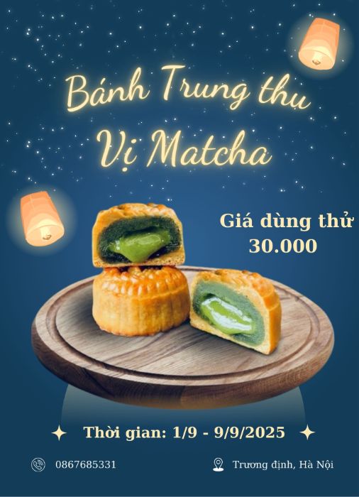 Bánh Trung thu vị matcha