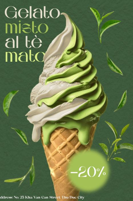 Gelato misto al tè matcha - New Ice Cream