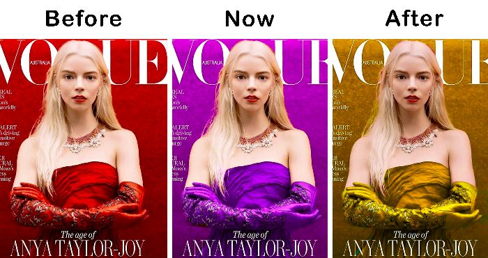 Anya Taylor-Joy color collection vogue megazine
