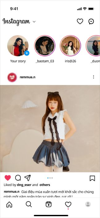 Instagram Profile and Newfeed
