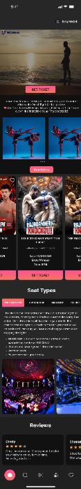 Muay Thai Event Ticket Mobile App
