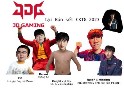 Meme dành tặng JDG tại CKTG 2023