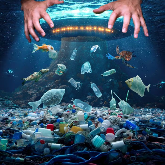 Alien hoomans feed the ocean