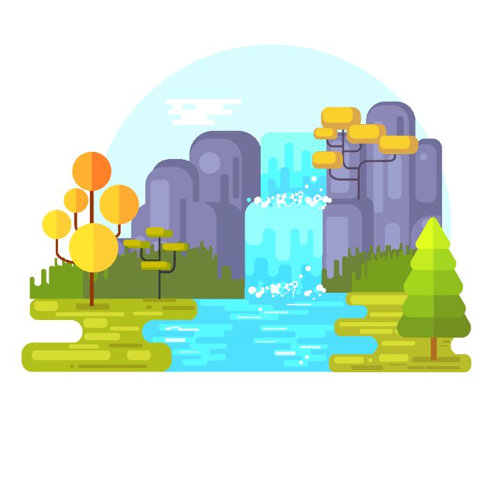 BTVN 1- Flat landscape illustration