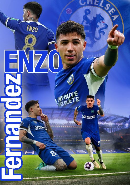 Poster bóng đá về Enzo Fernández.