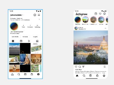 BTVN1: Redesign 02 màn hình Newsfeed & Profile của Instagram