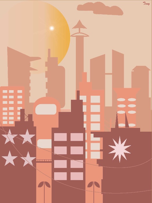 sunset city