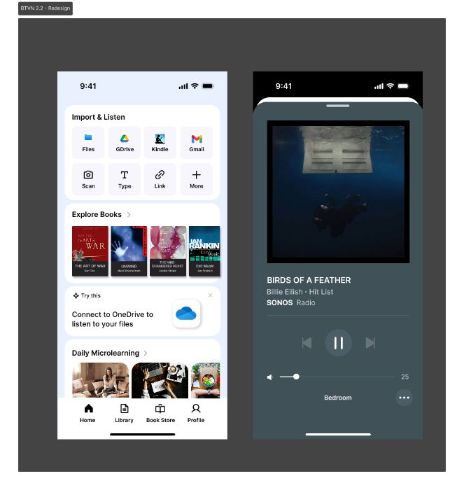 App audiobook & nghe nhạc