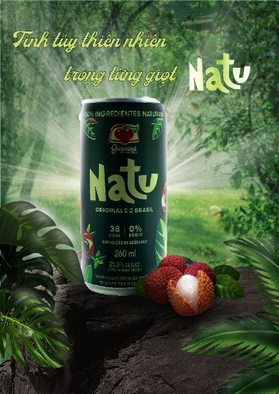 Mockup lon nước Natu