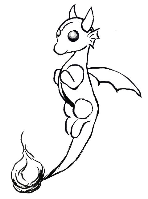 Rồng con sketch lại