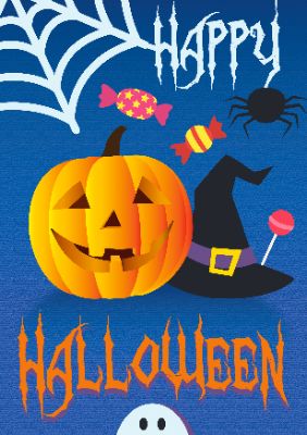 Thiết kế thiệp Halloween (màu sắc trong thiết kế)