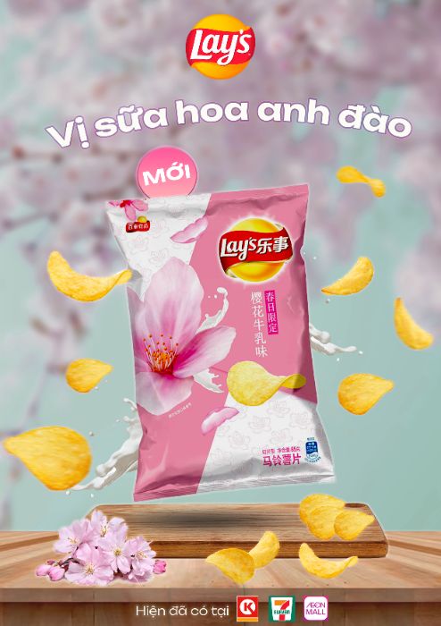 Lay's Sakura Milk flavor