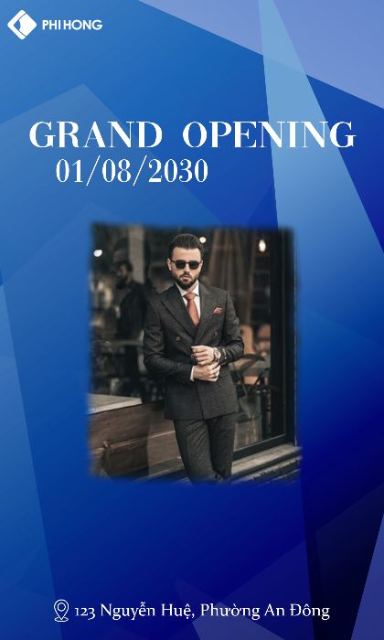 Poster khai trương của Công ty veston