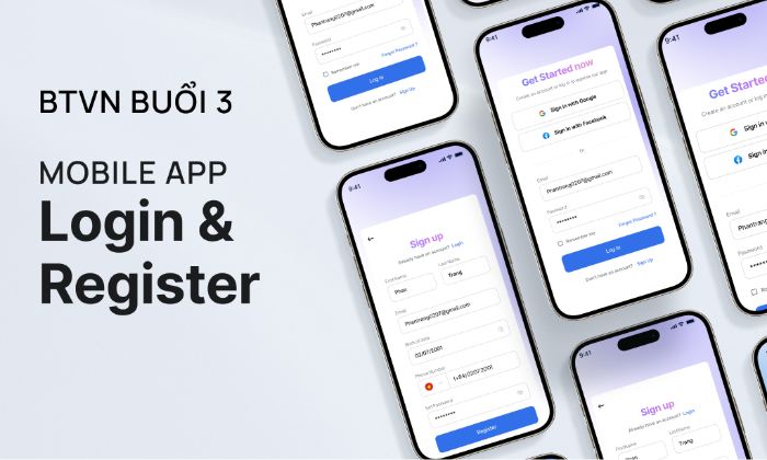 Thiết kế màn hình đăng ký & Đăng nhập sử dụng Auto Layout