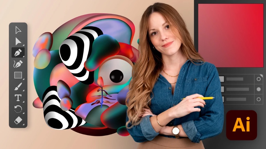 Khóa học Illustrator trả phí tốt nhất - Adobe Illustrator for Beginners – Domestika