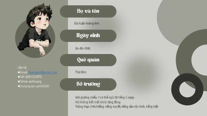 giới thiệu bản thân