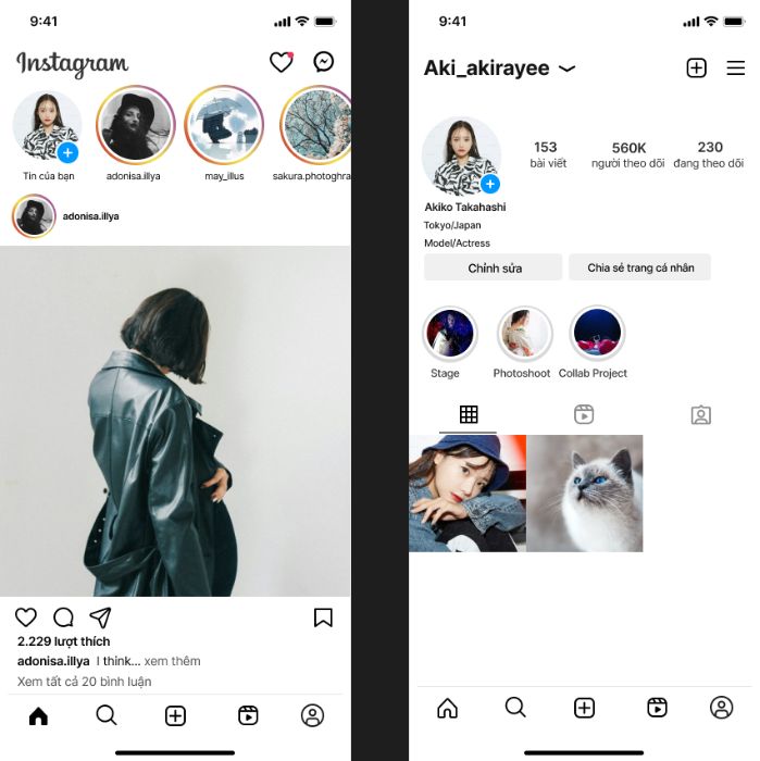 Bài tập Instagram