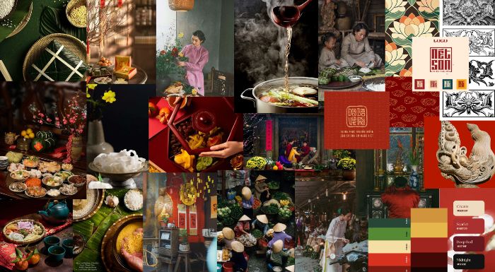 Moodboard ẩm thực tết cổ truyền Hà Nội
