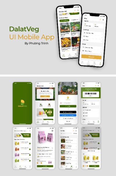 BT Cuối khóa - Thiết kế 6 - 8 màn hình UI Mobile App chủ đề tự chọn