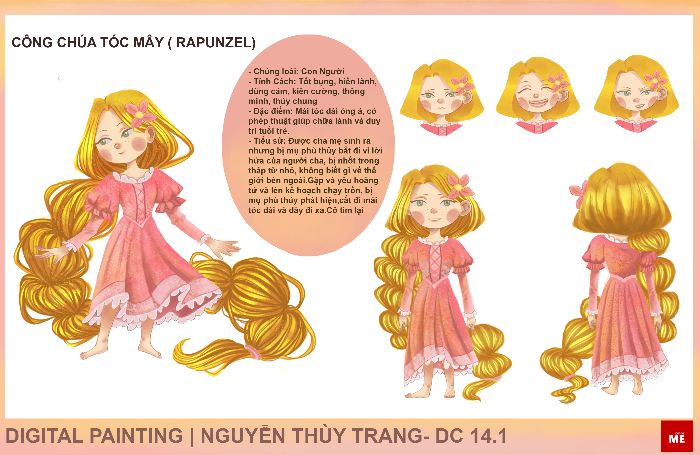 THIẾT KẾ NHÂN VẬT TRONG TRUYỆN CÔ BÉ TÓC MÂY