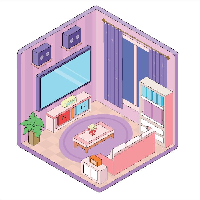 Isometric căn phòng