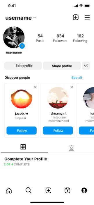 profile instagram
