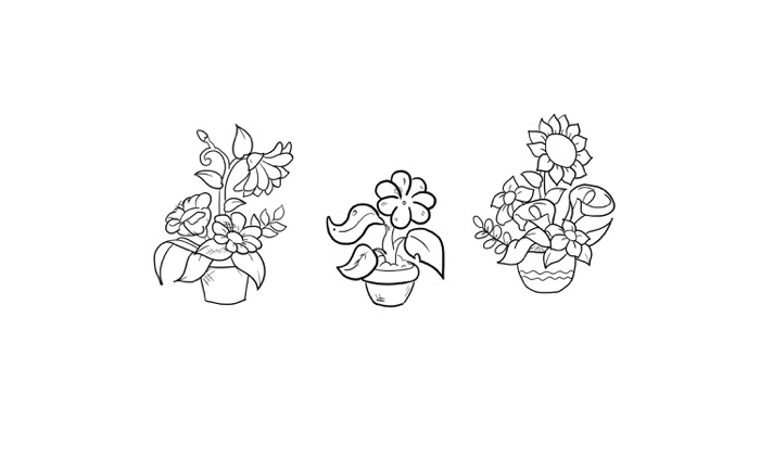 3 line art đồ vật