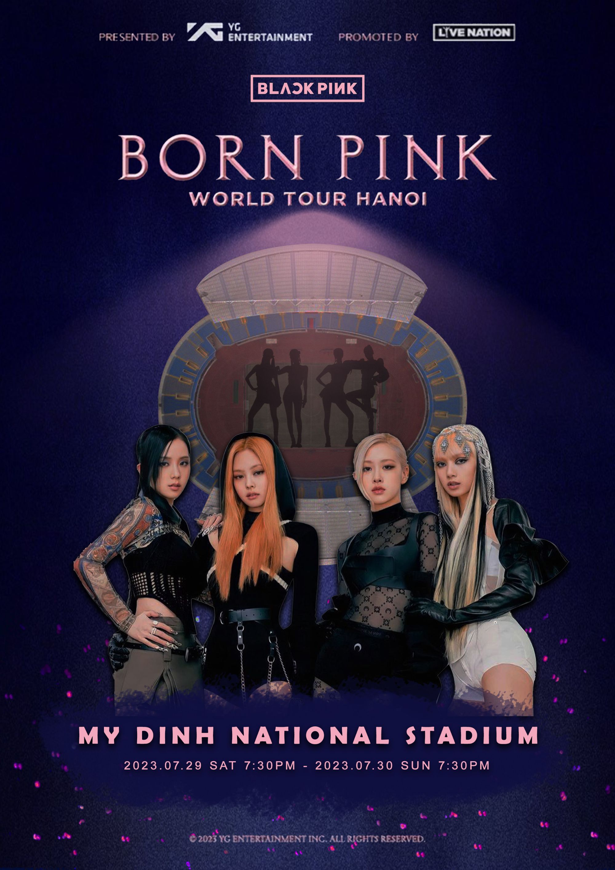 Poster Cover Born Pink World Tour Hà Nội