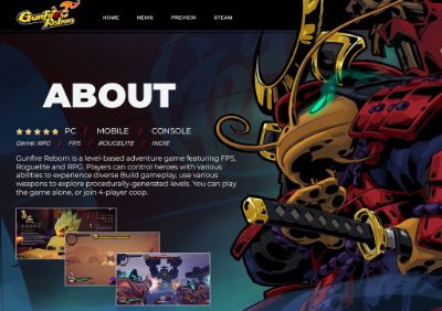 landing page giới thiệu game