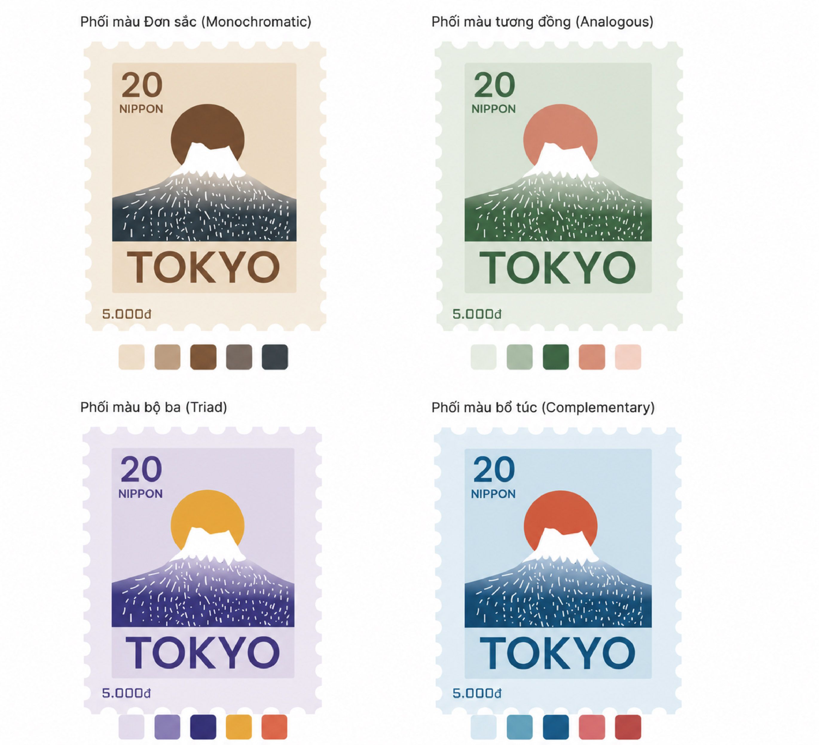 Stamp núi phú sĩ