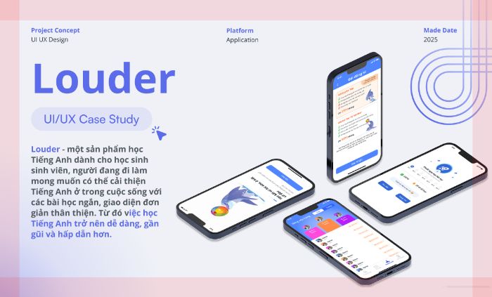 Bài tập cuối khóa UI/UX - Ứng dụng học từ vựng Louder