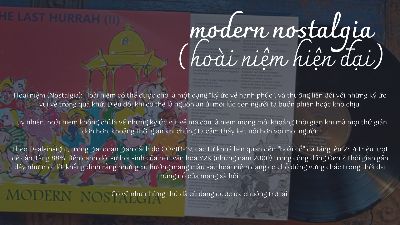Phong cách modern nostalgia