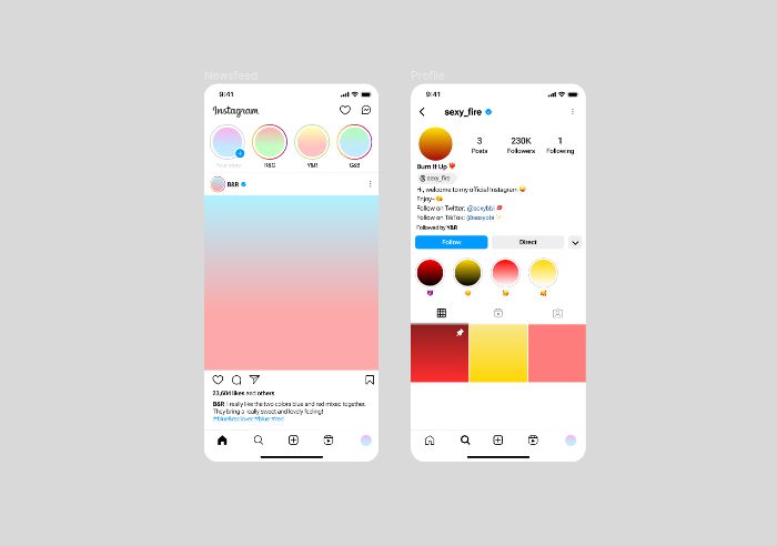 Giao diện Instagram