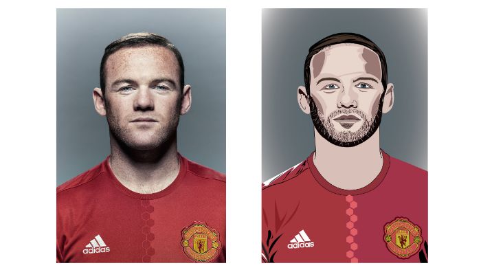 Wayne Rooney Flat Design
