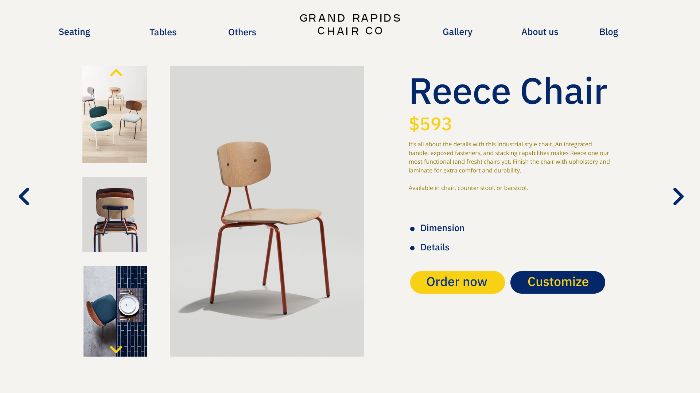 Cart page