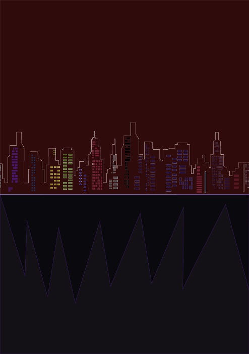 City in night