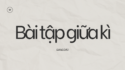 BTVN Giữa khóa