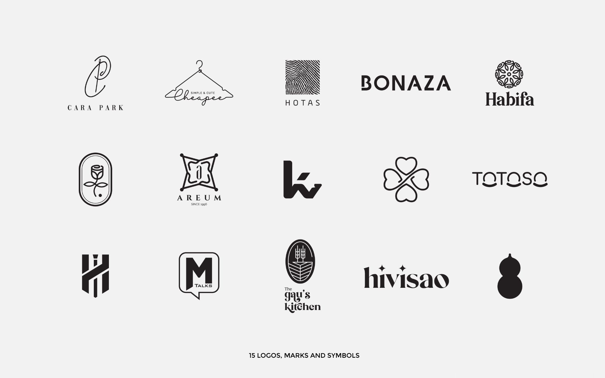15 LOGOS, MARKS AND SYMBOLS