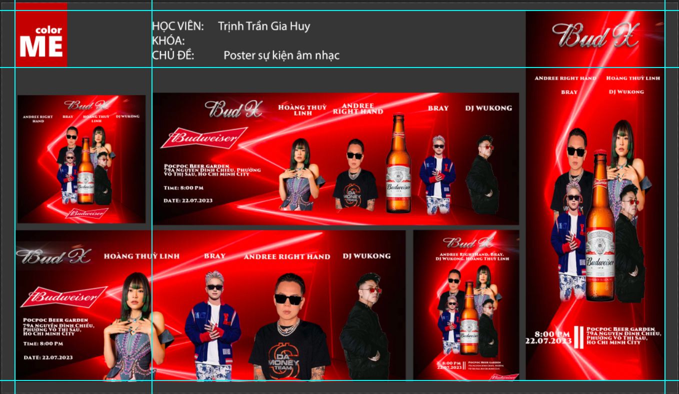 Poster sự kiện âm nhạc của Budweiser