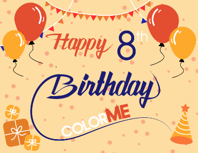 HAPPY 8th BIRTHDAY COLOR ME