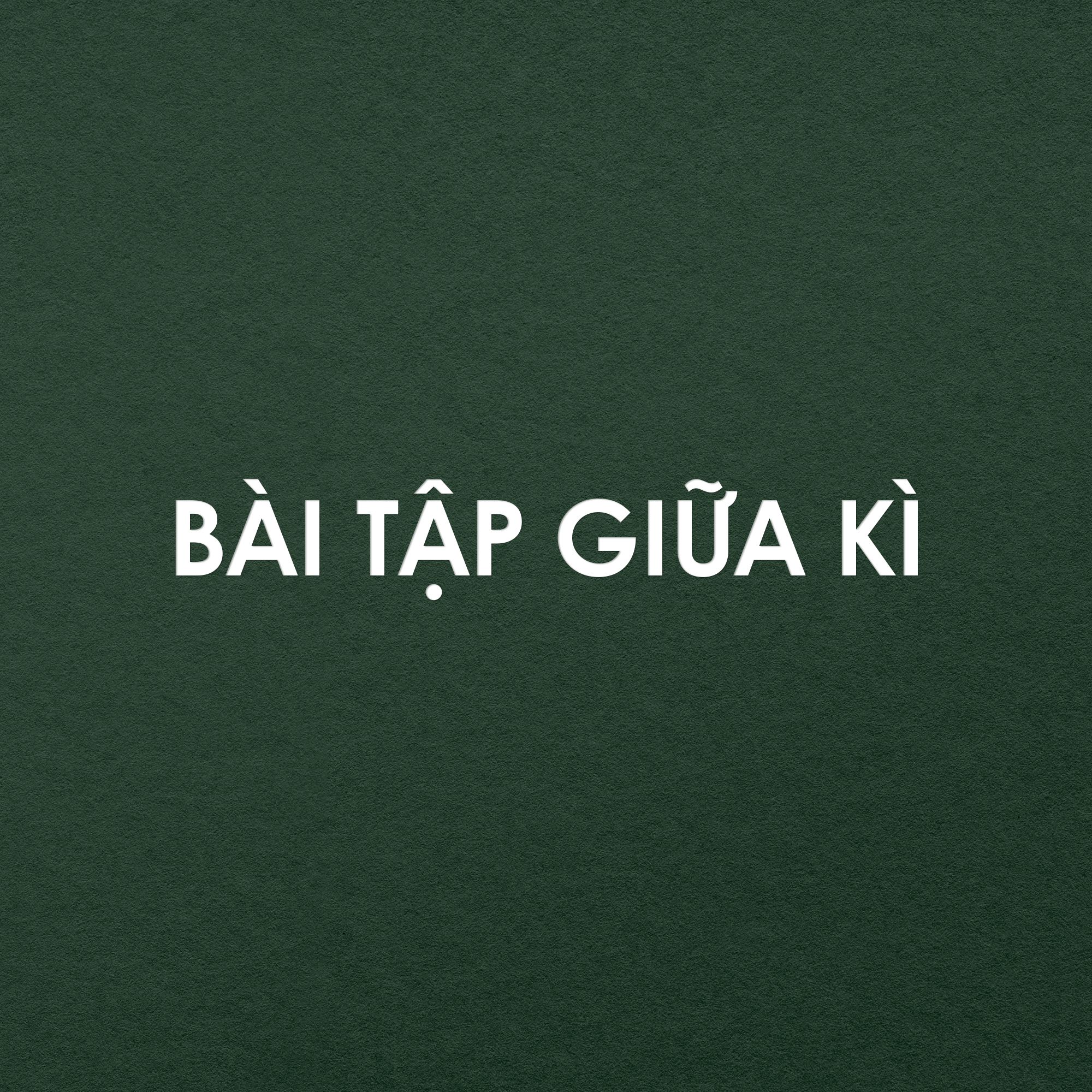 BÀI TẬP GIỮA KÌ
