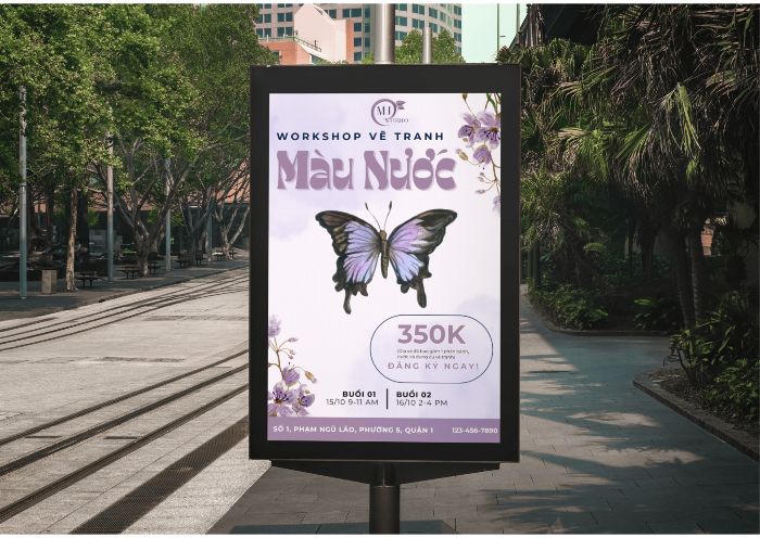 mockup poster cuối khóa