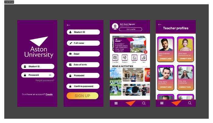 4 màn hình app